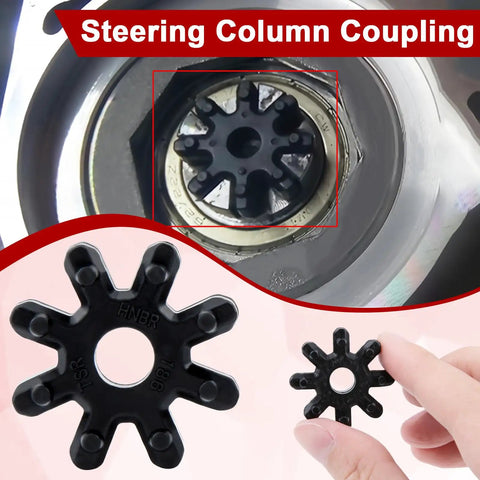 Close-up of 2 Pack Flexible Steering Coupler Replacement for Hyundai and Kia 56315-2K000FFF nylon pad in steering column coupling.