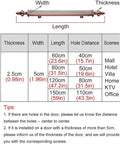 Diagram of Big 47 Inch Rustic Sliding Barn Door Handle Decor Pull dimensions and installation tips with 120cm length option.