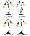 Lily Flower Blown Glass Accent Table Lamp In Orange 15 Inch Wide 22 Inch High Cozy Two Light With Separate On Off 4 Way Switch Modes
