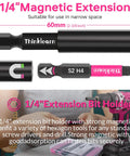 20 Piece Hex Head Allen Wrench Drill Bit Set With Quarter Inch Hex Shank, S2 Steel Bits, Magnetic Tips, pink extension bit holder