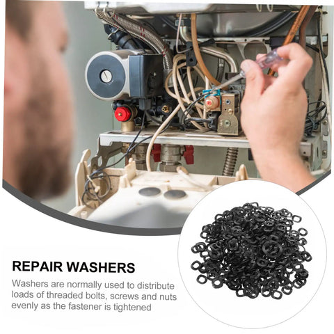 500 Piece Spring Wave Washers Assortment Set For Machinery And Hardware Includes Compression Washers And Gasket Kit Durable Steel Wave Washers For Thrust Load Auto Repairs DIY Projects And Home Maintenance High Precision Fit; black wave washers for repair