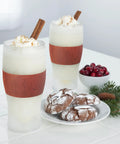 Level Up Your Chill Game With These Freezable Pint Glasses Double Walled Insulated Tumblers That Keep Beer And Iced Coffee Straight Frosty Built To Last Set Of Two Wooden Handles with frosted drinks, cookies, and cranberries.