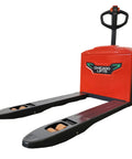 Robust Chicago Lifts Full Electric Pallet Jack 4400 Lb Capacity With 48 Inch By 27 Inch Fork Size For Heavy Duty Warehouse Moving And Logistics, red and black design.