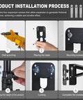 Installation process for Ring Light Wall Mount With 45.7 Inch Adjustable Boom Arm For Photography Studio Lighting Triangle Wall Mount