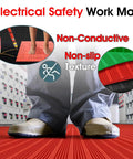 Heavy Duty High Voltage Insulated Floor Mat For Electrical Work 2m By 1m By 8mm Dielectric Safety Rubber Mat in industrial setting