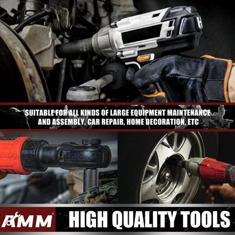 Impact Socket Set 48-Piece With SAE And Metric Sockets used for automotive and heavy equipment maintenance.