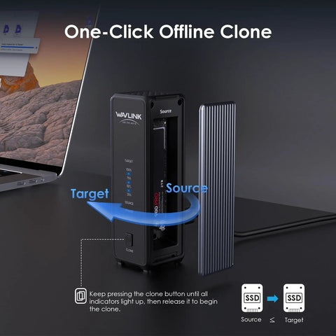 Tool Free Dual Nvme Usb4 Enclosure Packing Killer 40Gbps Transfer Speeds For M Key Ssd Drives, featuring one-click offline clone.