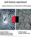 Comparison of tempered glass vs ordinary glass in impact resistance, highlighting durability for the Tempered Glass Lazy Susan Turntable For Dining Tables, Heavy Duty Round Swivel Serving Tray, Large Transparent Tabletop Rotating Plate With Silent Bearing Centers, 38 Inch Diameter, Built To Handle Big Dinners And Parties.