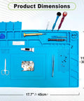 Silicone Soldering Mat 17.7 X 11.8 Inches Large Pro Grade Heat Resistant Up To 932 Degrees Fahrenheit with tools displayed