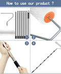 Assembly and parts of Self Leveling Spiked Roller With Extended Adjustable Handle For Bubble Free Concrete And Epoxy Finishes