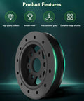 Harmonic Balancer 3L2Z 6B321AA Belt Drive Pulley for Ford 4.0L V6 5.4L V8, front view with product features highlighted