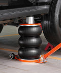 Beefy Five Ton Pneumatic Air Jack With Heightened Column And Adjustable Handle Thick Rubber Pad For Safer Lifts under vehicle