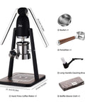 Manual Espresso Maker Set Hand Press Espresso Machine With Dual Lever And 12 Bar Pressure Profiling Portable Stainless Steel