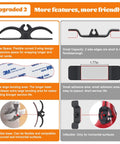 Diagram showing the Six Piece Appliance Cord Organizer Kit features, including flexible wings, 3M adhesive, and installation guide.