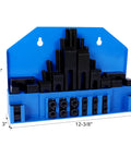 58 Piece T Slot Clamping Kit For Milling And Machining With T Slot Cleaner And Tightening Wrench Blue Durable Tool Steel Heat Treated