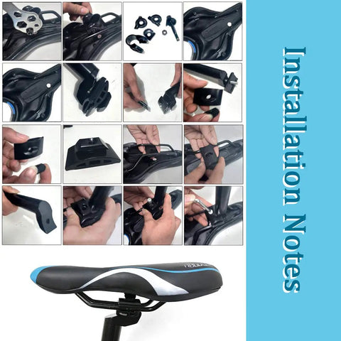 Installation guide for Aluminum Bicycle Seat Post 25.4mm By 300mm Adjustable For MTB Road Bike BMX with strong clamp details.