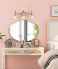 Over Mirror Gold Bathroom Light Fixture With Three Clear Glass Globe Shades Modern Minimalist Vanity Lighting above mirror