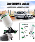 Slick Handheld Airbrush Kit And Hvlp Paint Sprayer Featuring 600ml Gravity Cup And Smooth Operator Adjustable Nozzles for precise painting.