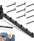 12 Inch Waterfall Slatwall Hooks 10 Pack for Clothing Retail Garage Shop Display Black 12 Degree Angled Slatwall Hangers