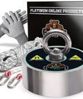Heavy Duty 3000lb 360 Degree Magnet Fishing Kit With 360 Neodymium N52 Magnets, 65Ft Durable Rope, Carabiner And Gloves
