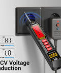Rechargeable A3015 Upgrade 0.5V To 600V Multimeter And AC DC Test Light Handheld Circuit Tester Pen For Car Battery Polarity And Phase Sequence Detection Auto Repair Essential NCV voltage induction on outlet, black plastic tester pen