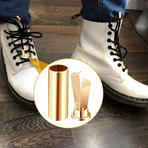 Gold Alloy Shoelace End Caps Set Of 36 With Screws Cylindrical Aglets For Shoes And Jackets Durable Metal Tips 18 X 7 Mm Replacement