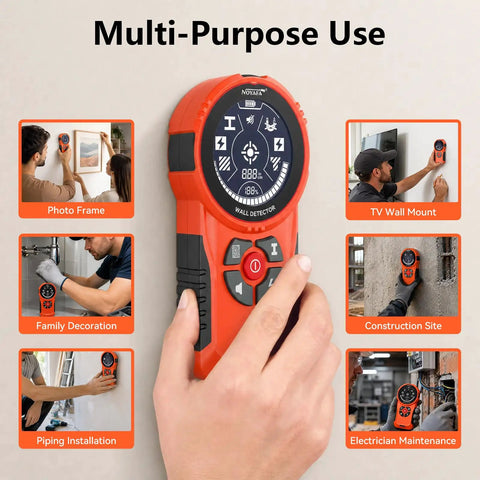 High Precision Stud Finder Wall Scanner With Digital Live Wire And Hidden Wall Pipe Tracker Fast Drywall Scanning And Dead On Accuracy For Home Repair Projects