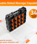 Double Sided Plastic Tool Box With Removable Dividers For Beads Screws Nuts Nails Bolts And Crafts A Handy Hardware Organizer