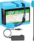 12V 20Ah Li-Ion Battery Pack for Peg Perego John Deere Ride-On Toys Gator and Tractor with conversion cable and charger