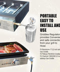 Blackstone Griddle Regulator Replacement for 17 Inch and 22 Inch Tabletop Griddles, Plug and Play Connect From 1 Lb to 20 Lb Propane Tank