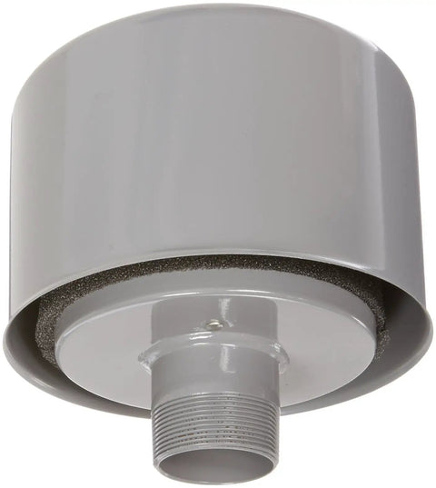 Close-up of Beefed Up Industrial Inlet Filter For 135 CFM Compressors With 2 Inch MPT Outlet Carbon Steel With Baked Enamel Finish