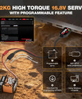 62Kg Brushless RC Servo Motor connected to PC with programming software showing 2026 Special Edition features