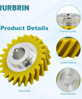 Upgraded W10112253 Mixer Worm Gear Replacement For Whirlpool KitchenAid And Kenmore with premium yellow material