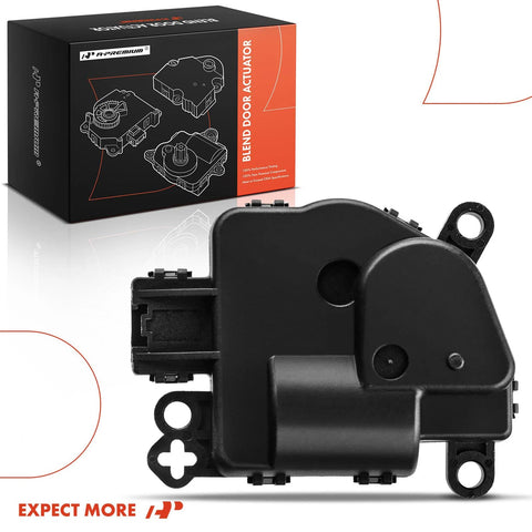 A-Premium HVAC heater blend door actuator, front view; black plastic Ford Mustang 2005–2009 auto part.