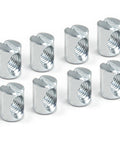 Top Shelf Replacement Barrel Nuts For Furniture Assembly M6 Slotted Cross Dowel Heavy Duty Hardware No Sweat Setup Rock Solid Finish Pack Of Eight, metallic, slotted fasteners.