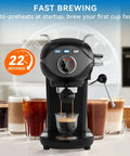 20 Bar Espresso Machine With Temperature Control Compact Home Coffee Maker With Steam Milk Frother for Cappuccino and Latte Lovers