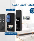 WiFi Keyless Entry Smart Lock With Touchscreen Keypad, Remote Unlock Via App, Bluetooth And WiFi Deadbolt shown in interior view