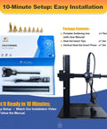 Pro Grade Vertical Heat Set Insert Press Machine With 80W Digital Temperature Controlled Soldering Iron And Power Switch kit