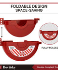 Folded Red ABS Gate Valve Lockout for 6.5-10 in Handles, Space-Saving Design, Corrosion Resistant Safety Lock
