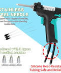 Electric Solder Sucker Gun With LCD Desolder Station, 90W Desoldering Tool with stainless steel needle and suction nozzles