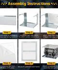 Assembly instructions for Enclosed Eye Shield Kit For Bench Grinders Two Pack Aluminum Alloy Replacement Guard Assembly with Clear Acrylic Shield.
