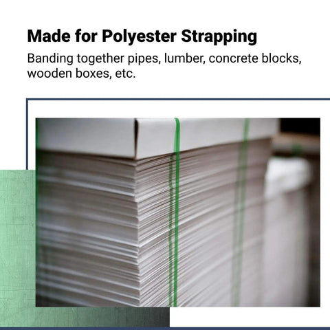 Workhorse Regular-Duty Polyester Strapping Sealer Crimper For Half-Inch PET Strapping With Long Handles, Heat-Treated Steel Parts, Effortless Seal Manual Tool For Horizontal Or Vertical Wrapping on stacked paper