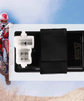 Close-up of 6 Pin AC CDI Box for CG 125cc-250cc engines, shown against a dirt bike background, highlighting ignition module design.