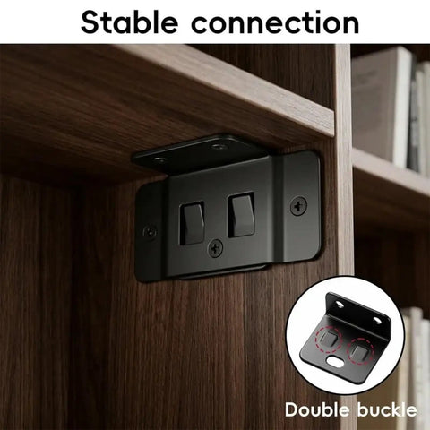 Heavy Duty Stainless Steel Corner Brackets For Wood Furniture L Shape Joint Braces Black Set Of 16 Built Tough For Bookcases Cabinets
