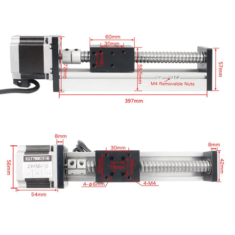 Heavy Duty 300mm Linear Stage Actuator With Square Slide Rail And 1605 Ballscrew Motorized XY XYZ CNC Linear Stage Table