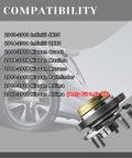 Front Wheel Bearing Hubs Assembly 513296 Drop In Ready For 07-18 Nissan Altima V6 Only, 09-19 Maxima, displayed with car wheel in background