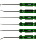 Six Piece Hook And Pick Set With Acetate Handle For Mechanics Car Repair Gasket And Hose Removal Pro Grade Handy Tips