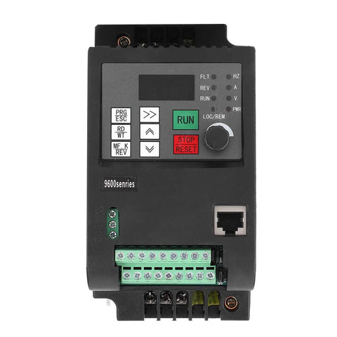 2.2kW VFD Inverter For Textile Machinery With PID Synchronized Control High Speed Spindles Textile Frequency Swing Function Three Control Modes Duty Ready Performance For Precise Voltage Temperature And Tension, front view
