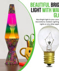 25W S11 Lava Lamp Replacement Bulbs, 120V Incandescent, E17 Intermediate Base, for 14.5 Inch Lava Lamps, Pack of 2 on table