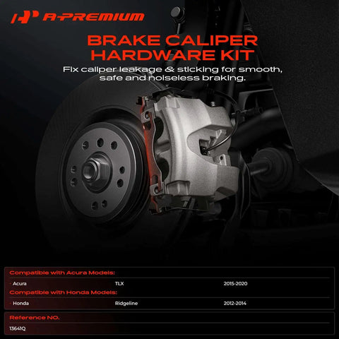 Front Side Disc Brake Hardware Kit With Claws For Acura T L X 2015 To 2020 And Honda Ridgeline 2012 To 2014 Easy Install Parts That Stop The Squeak So You Chill Safe On The Road. front caliper and rotor